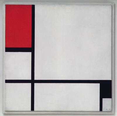 Composition No.1, with Red and Black, 1929 by Piet Mondrian